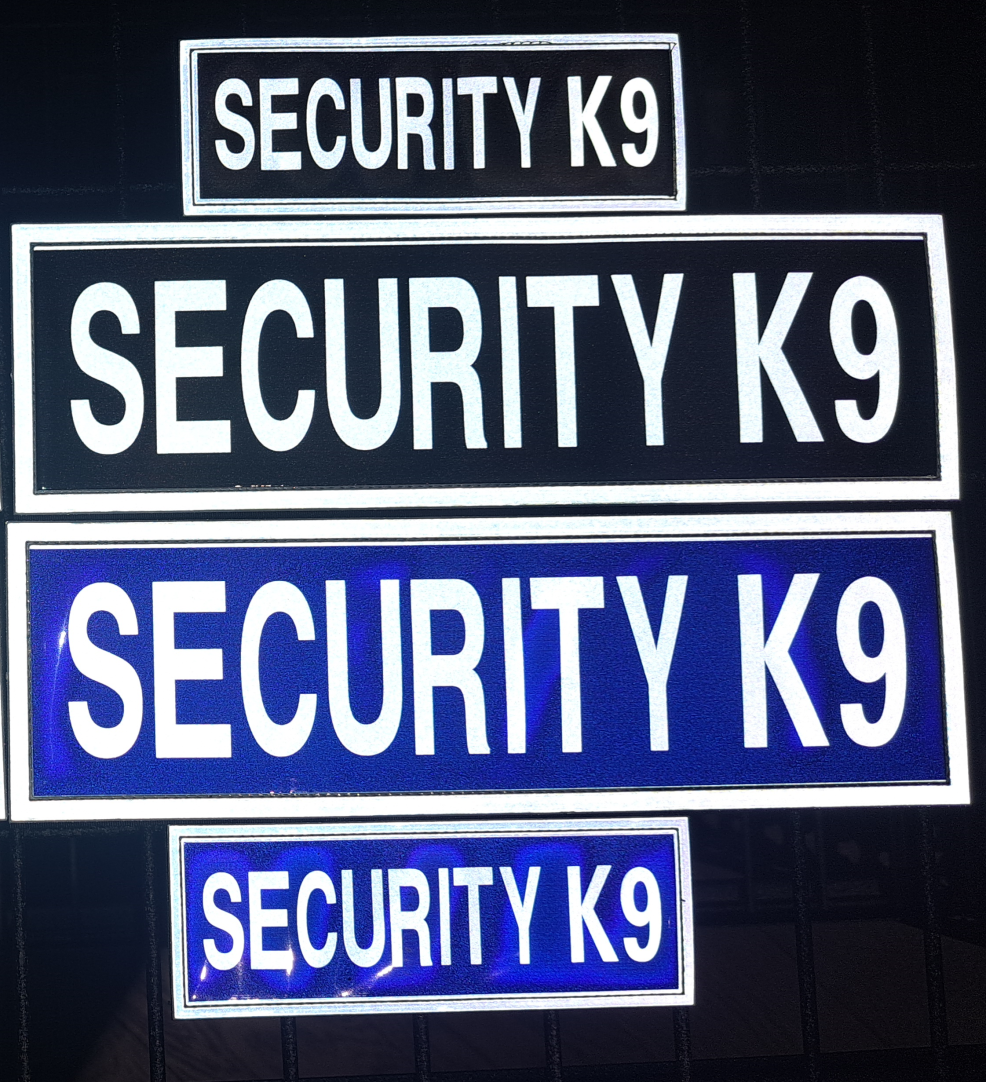 SECURITY K9 BADGE SET COMMERCIAL QUALITY